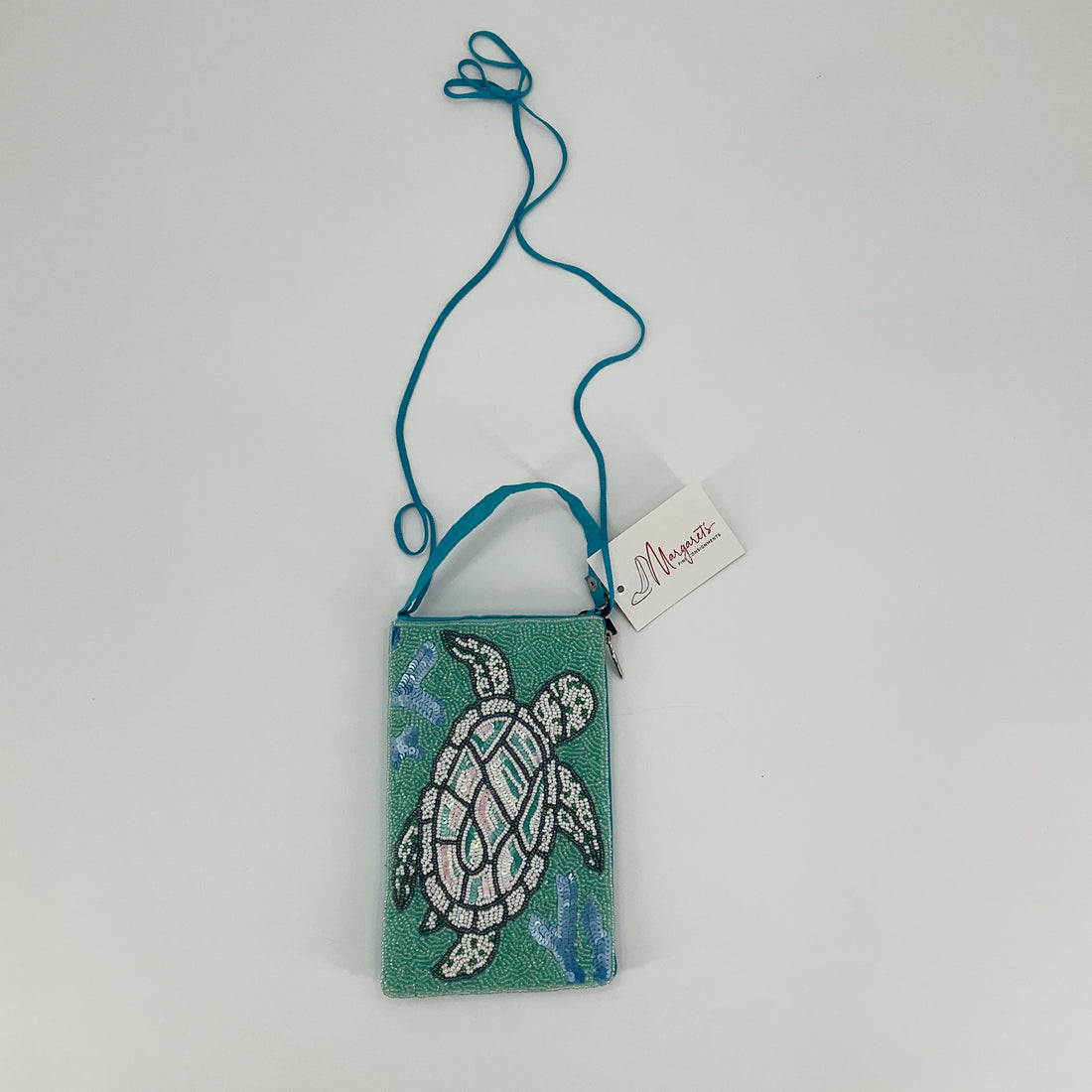 Bamboo Trading Company Beaded Sea Turtle Crossbody Bag NWT