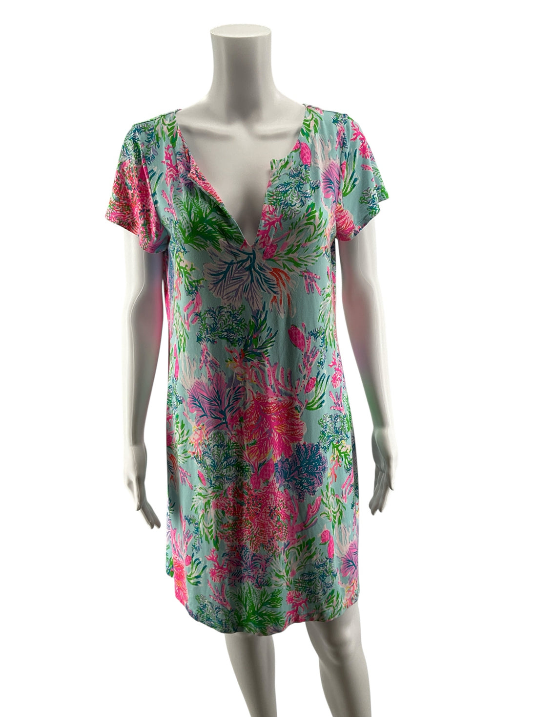 Lilly Pulitzer Sea Breeze Tunic Dress Sea Soiree Floral Size Large