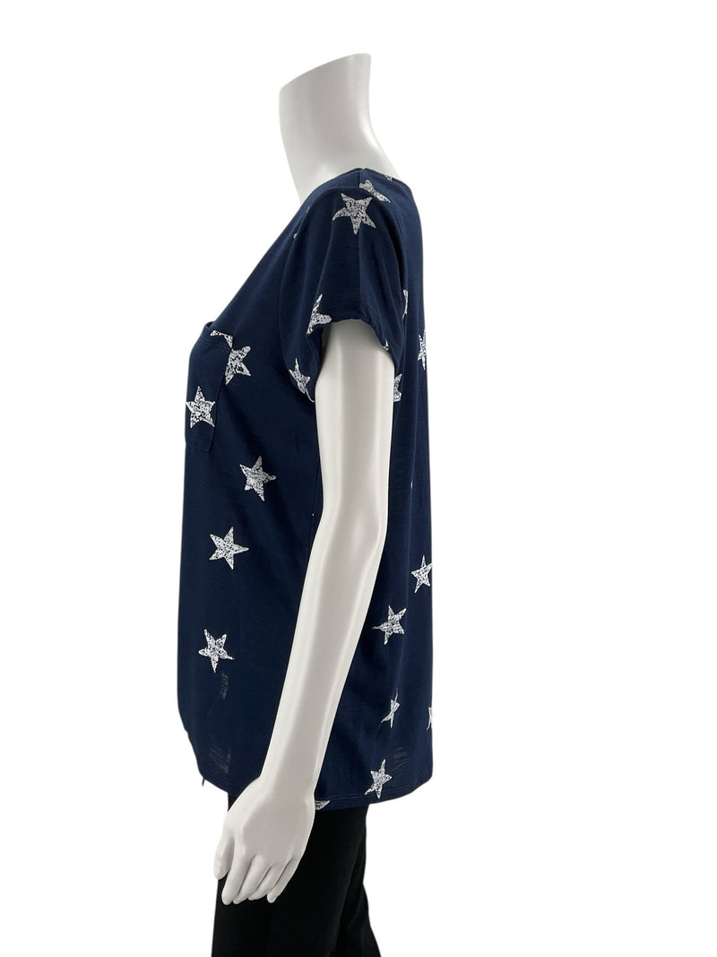 Ronnie Salloway Navy/White Stars Pre-Owned Ladies New with Tags Top - Size Small