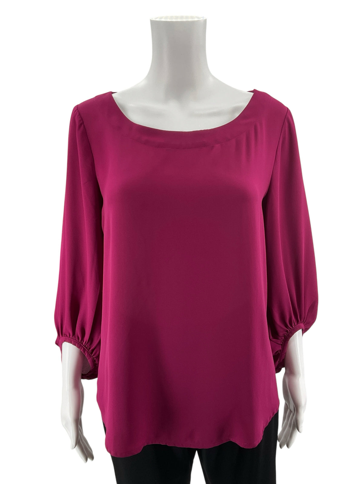 Ann Taylor LOFT Berry Satin Boatneck Blouse - Size S - ONLINE ONLY