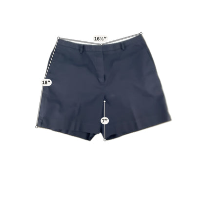 Brooks Brothers Advantage Chino Shorts Womens Size 16 Navy Blue Cotton Flat Front
