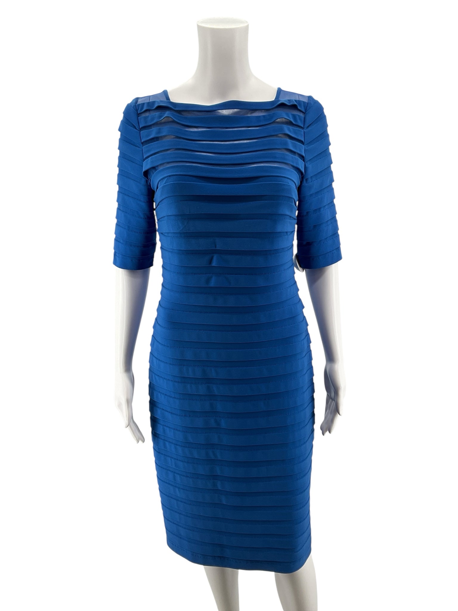 Adrianna Papell Royal Blue Bandage Sheath Dress Size 8