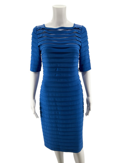 Adrianna Papell Royal Blue Bandage Sheath Dress Size 8