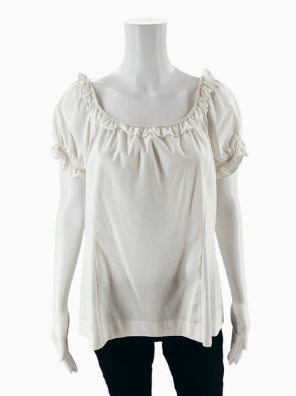 INC - White Solid Pre-Owned Ladies Casual Top - Size 14
