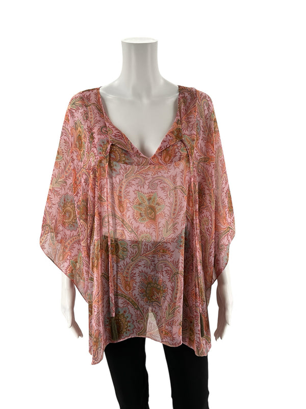 Drew Peach/Pink/Mint Pre-Owned Ladies Top - Size Medium