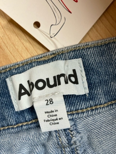 Abound High Rise Raw Hem Cut Off Denim Shorts Blue Size 28