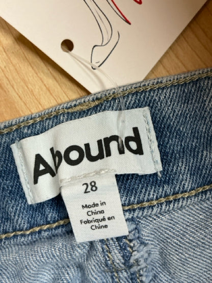 Abound High Rise Raw Hem Cut Off Denim Shorts Blue Size 28