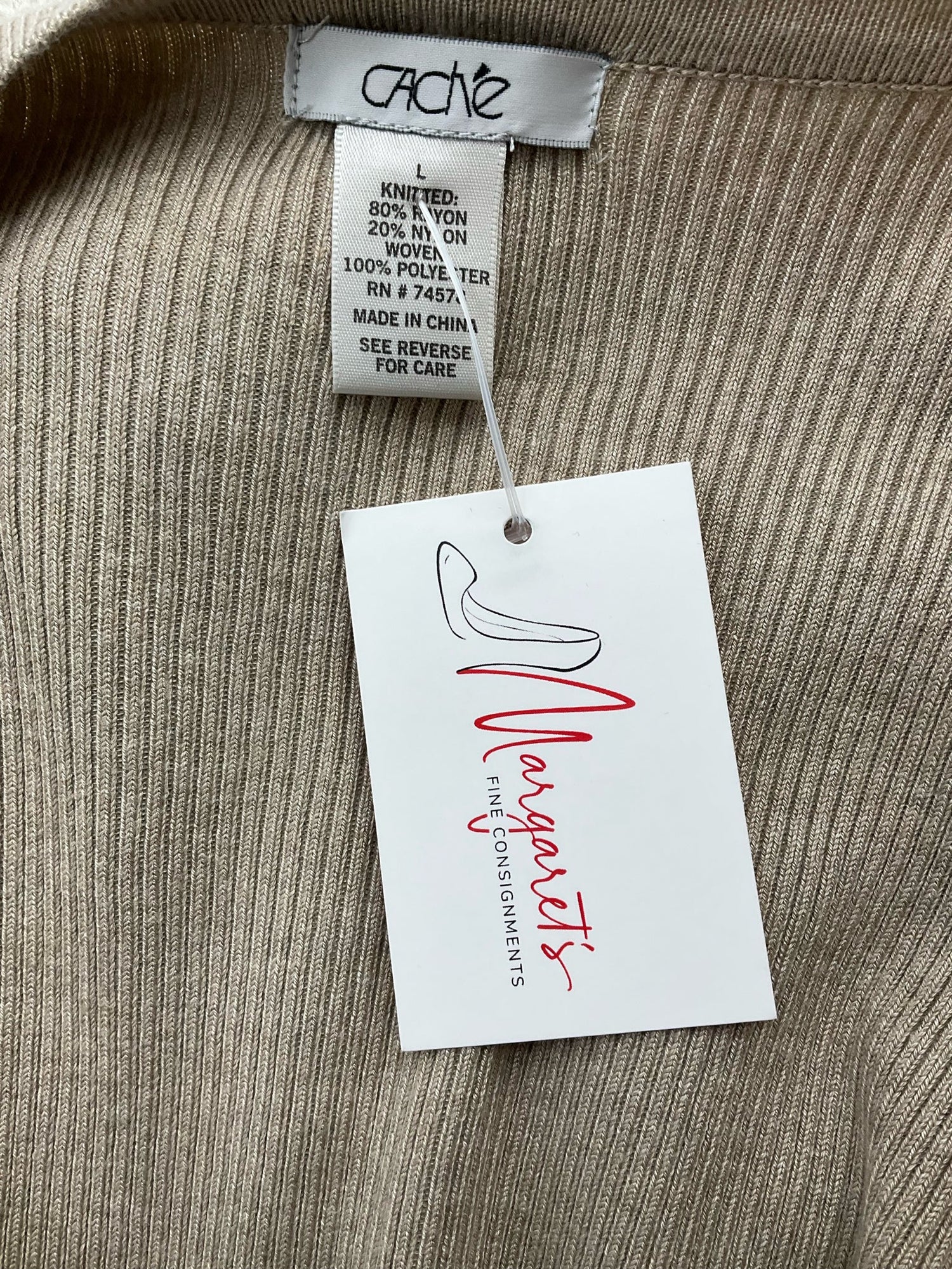 Cache Tan Suede Pre-Owned Ladies Jacket - Size Large - Margaret’s Fine Consignment