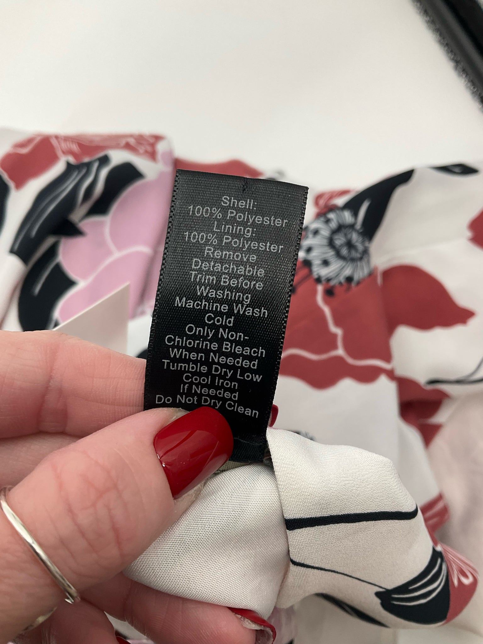 Ann Taylor Factory white/pink/black A-Line Ann Taylor White/Pink/Black Floral Pre-Owned Ladies Dress - Size 10 - Size 10