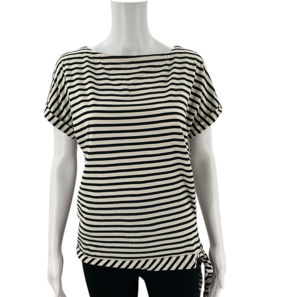 Ralph Lauren White/Black Stripe Ladies Pre-Owned Casual Top - Size Small - Margaret’s Fine Consignment