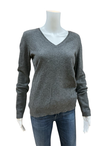 Ann Taylor Size M Charcoal Solid Casual Top - Downstairs