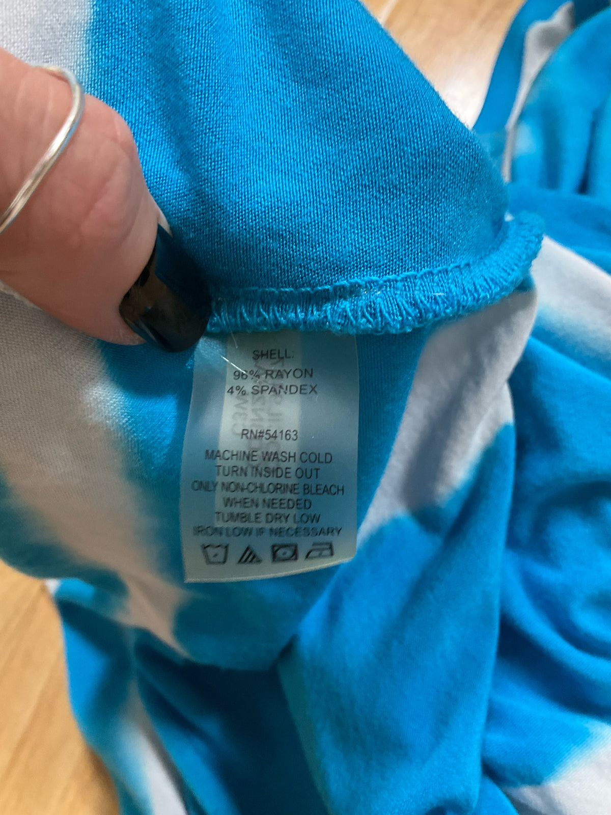 Calvin Klein Turquoise Tie-Dye Sleeveless Midi Dress Size 8 - ONLINE ONLY