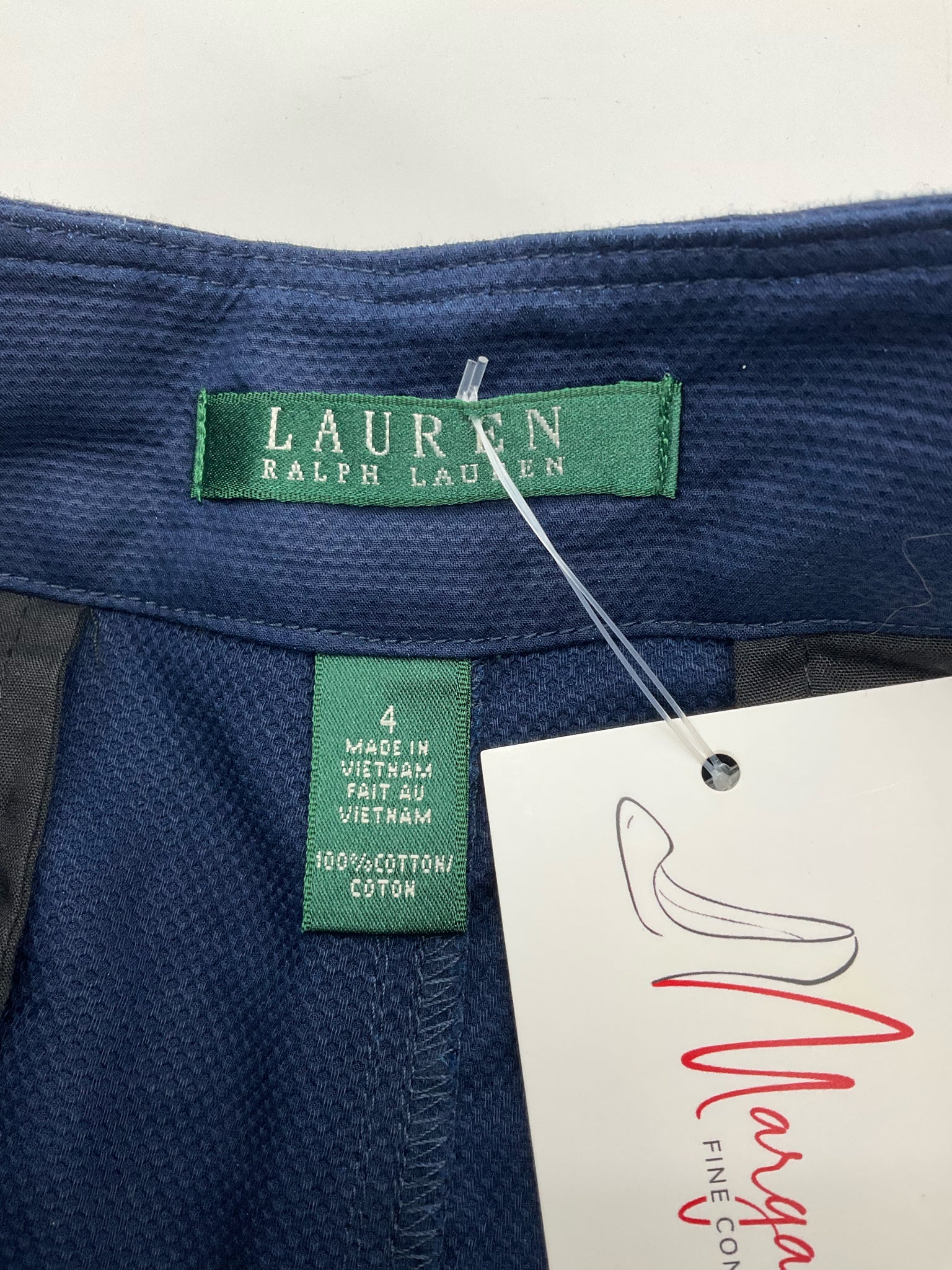 Lauren Ralph Lauren Nautical Cotton Shorts Size 4 Navy