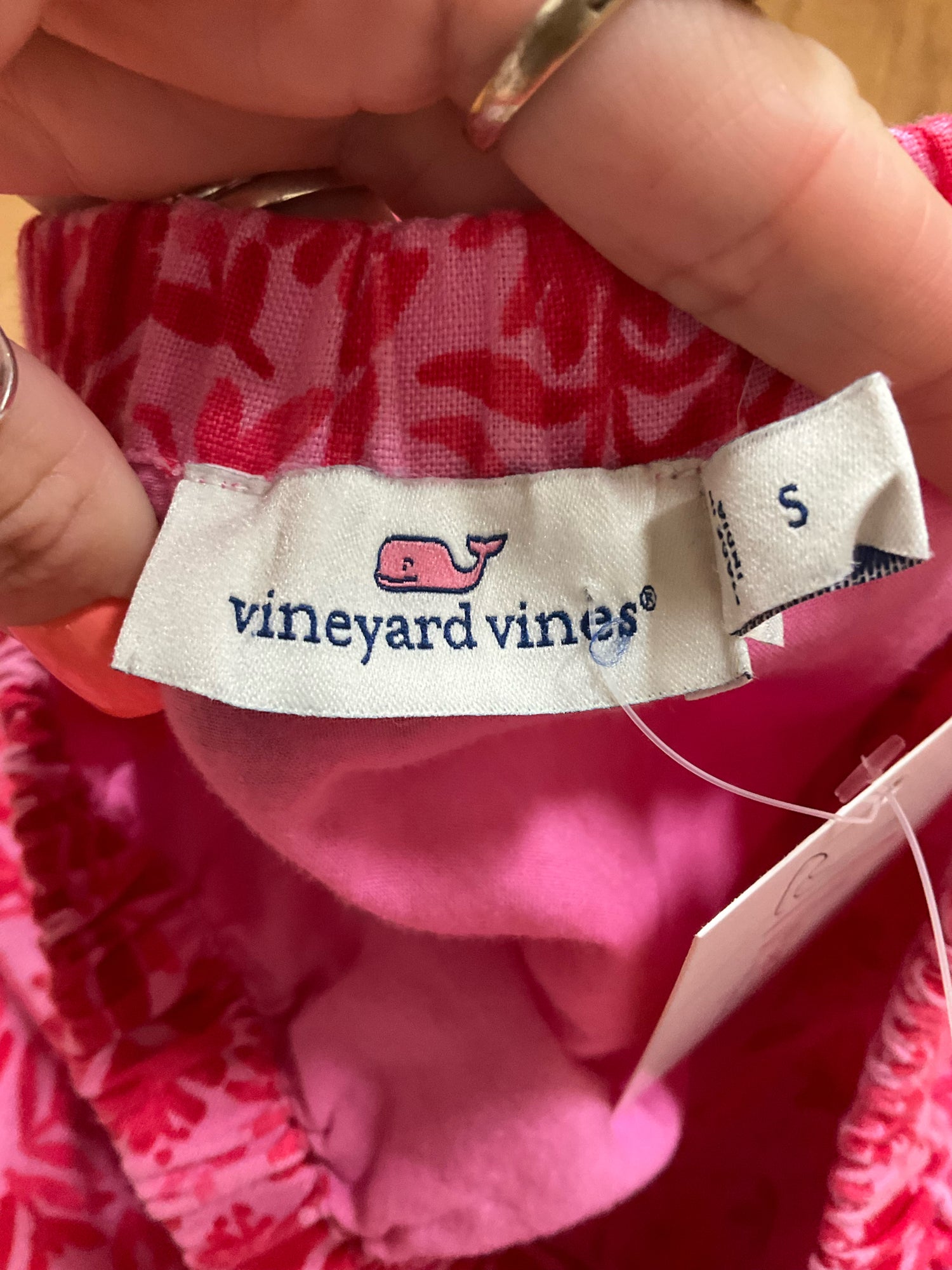 Vineyard Vines Hibiscus Floral Off-The-Shoulder Linen Romper Size Small