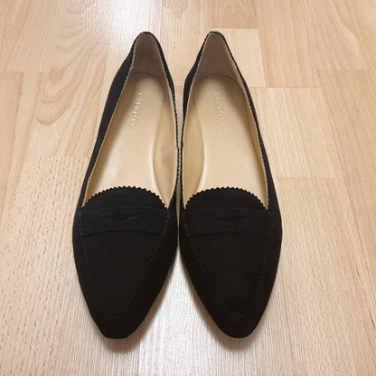 Talbots Shoe Size 11 Black Suede Pre-Owned Ladies Flats