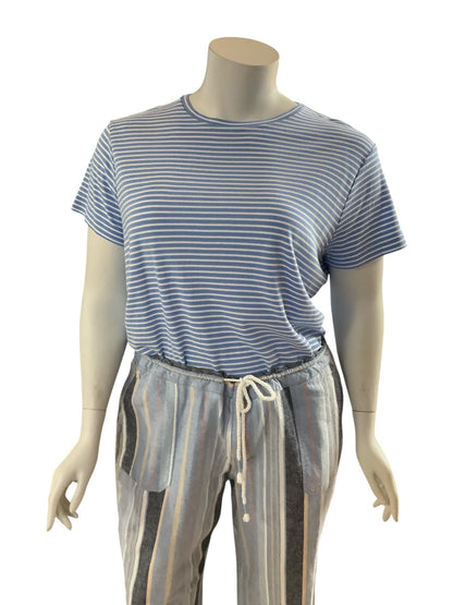 Vineyard Vines Striped Pima Cotton Modal Tee Size 3X Blue White