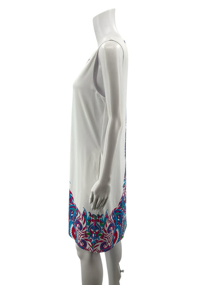 Jude Connally white/blue/pink Shift White/Blue/Pink Floral Pre-Owned Ladies Dress - Size Medium - Size M