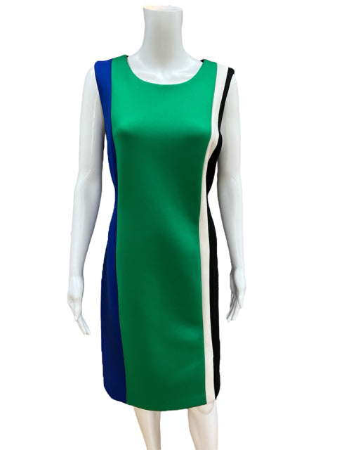 Ellen Tracy Size 14 Blue/green/black Dress