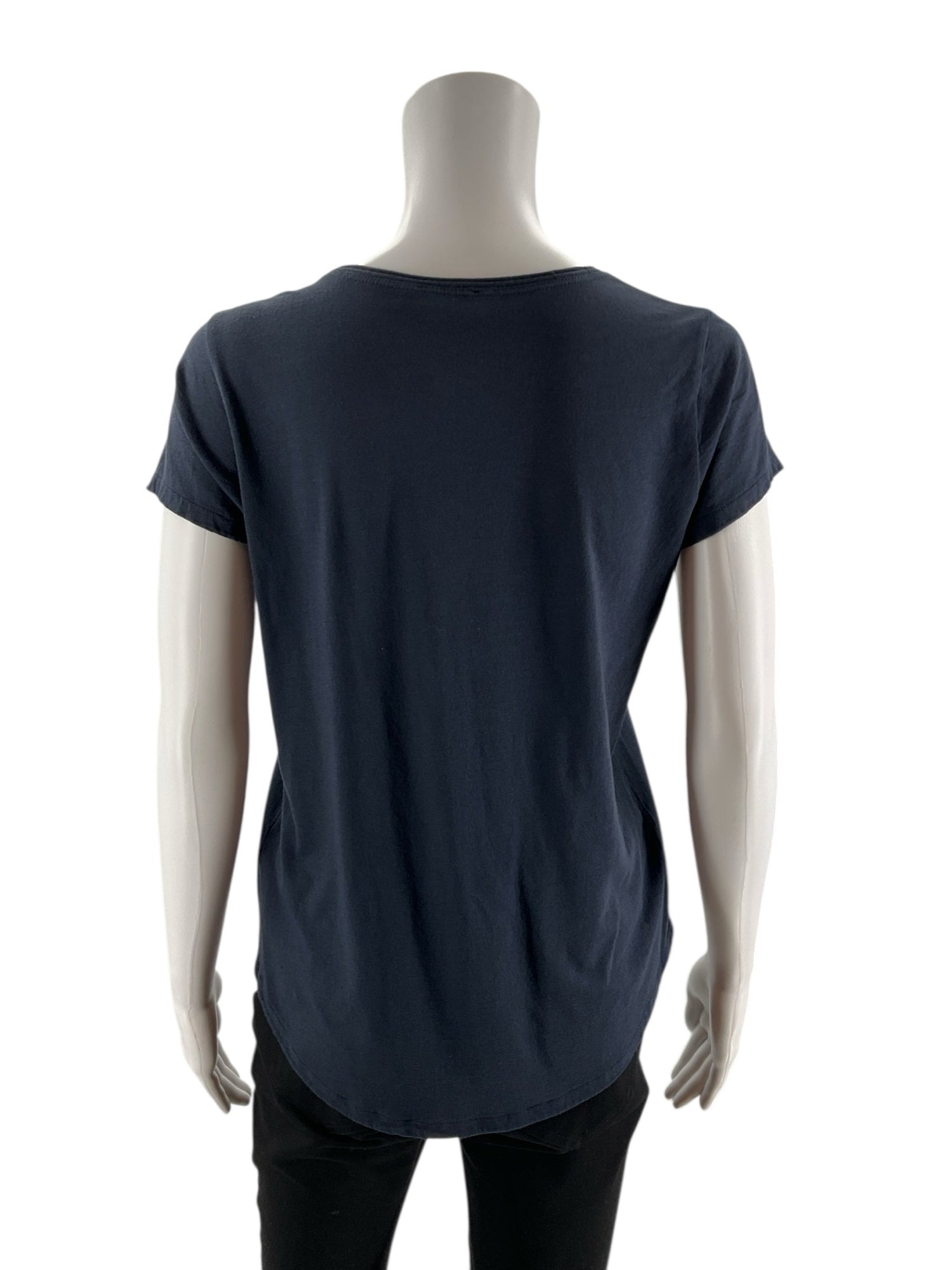 Vince - Navy Solid Pre-Owned Ladies Casual Top - Size Small