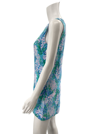 Lilly Pulitzer white/blue/pink Romper Donna Romper in Lobstah Roll Print Size 0 - Size 0