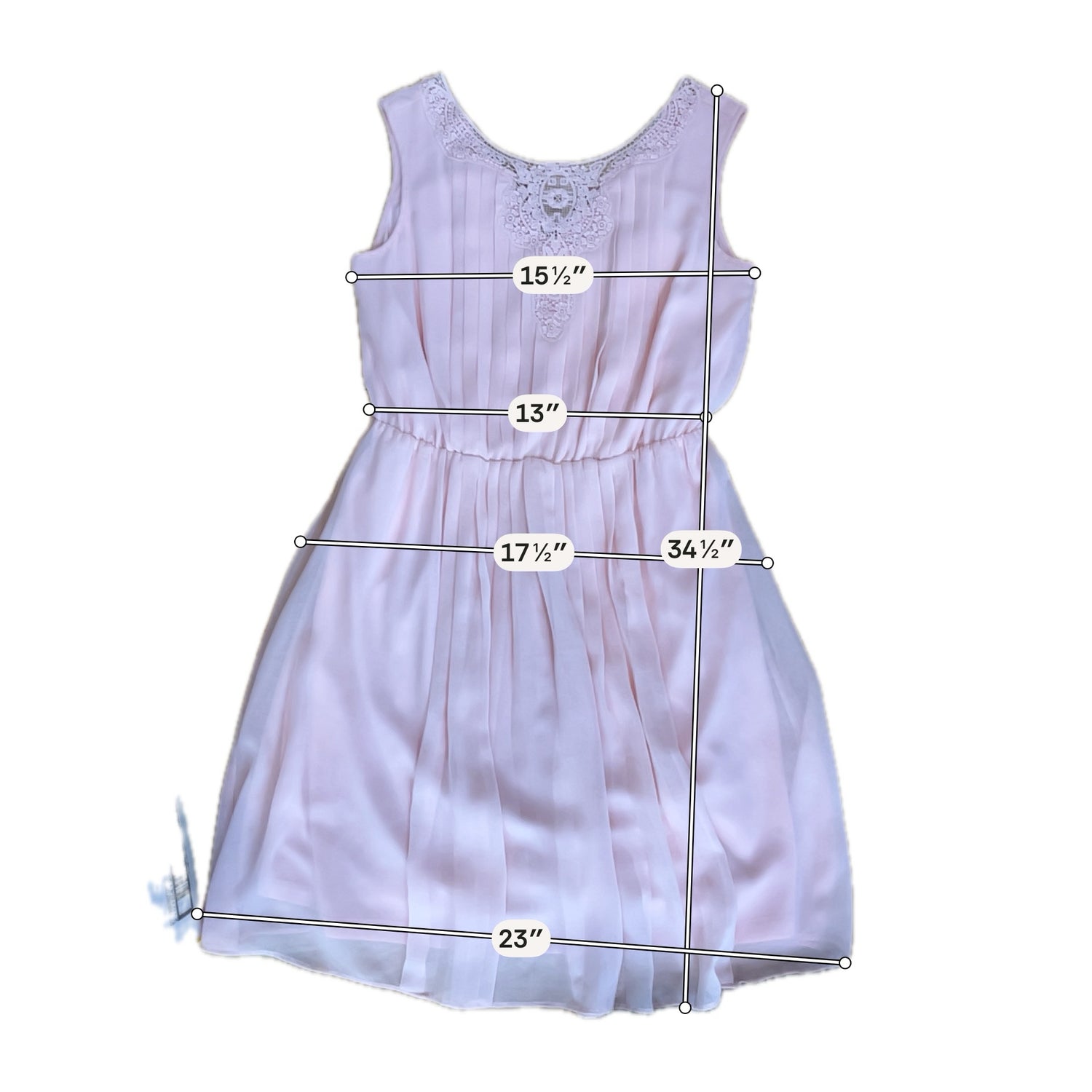 Jessica Simpson Size 6 Blush Lace Pre-Owned Ladies Dress