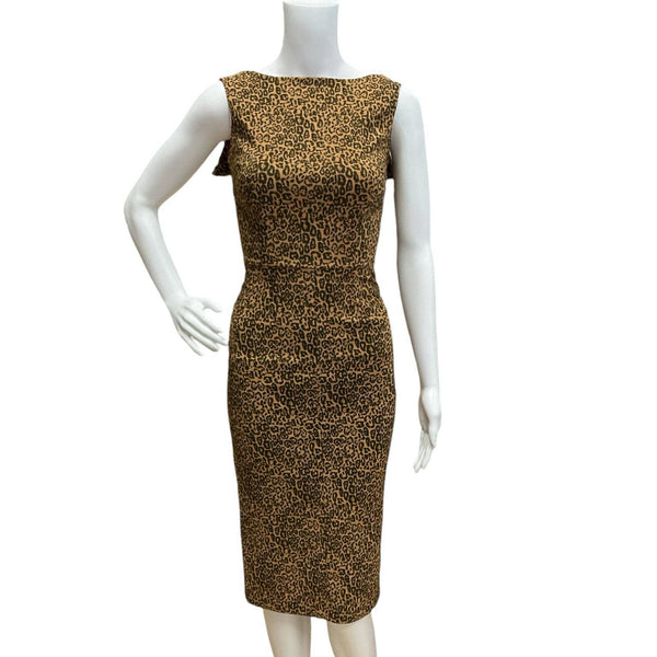 Bettie Page Brown/Black Leopard Pring Ladies Pre-Owned Dress - Size XS - Margaret’s Fine Consignment