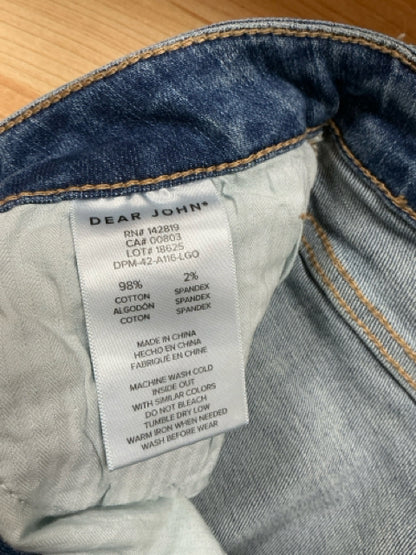 Dear John Jaxtyn Cropped Bootcut Jeans Stretch Light Wash Denim Size 28 / 6