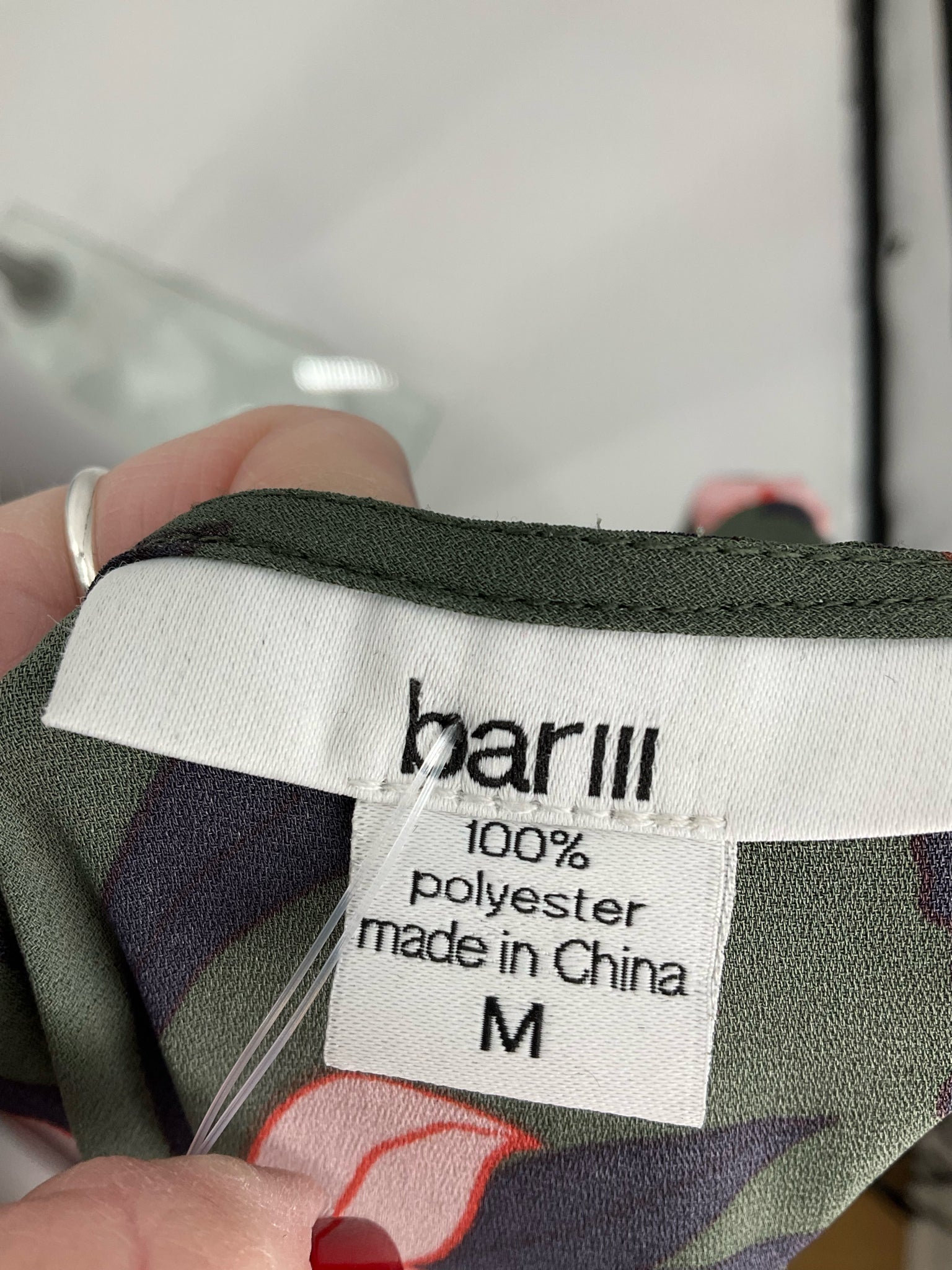 Bar 111 Olive/Navy/Pink Floral Pre-Owned Ladies Dress - Size Medium