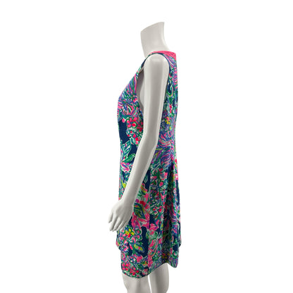 Lilly Pulitzer Jackie Shift Dress Tiki Pink Psychedelic Sunshine Size 14 NWT