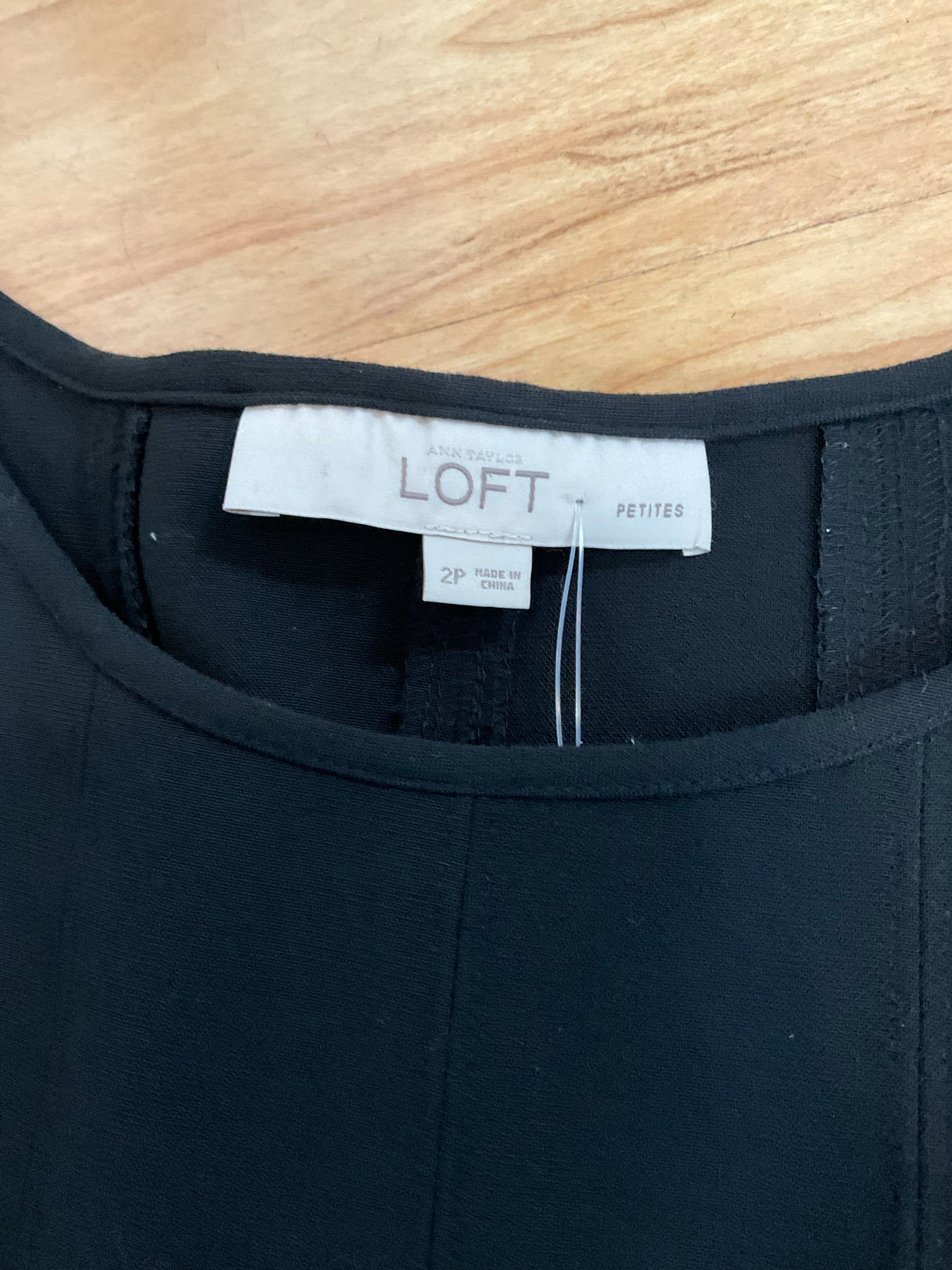 Ann Taylor LOFT Petites Black Cap Sleeve A-Line Dress | Size 2P