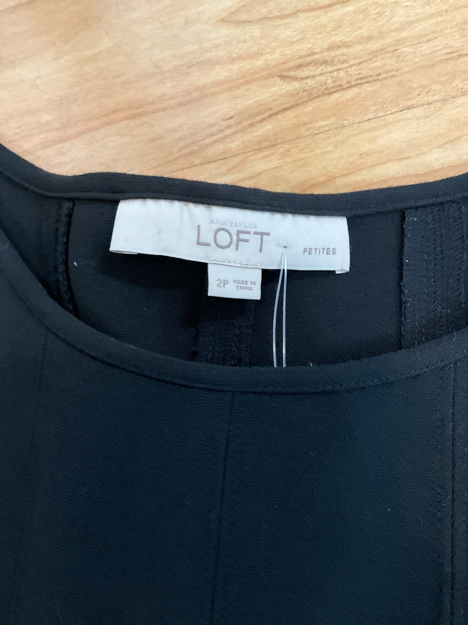 Ann Taylor LOFT Petites Black Cap Sleeve A-Line Dress | Size 2P