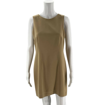 Hannah Beige Solid Pre-Owned Ladies Dress - Size 10 Petite - Margaret’s Fine Consignment