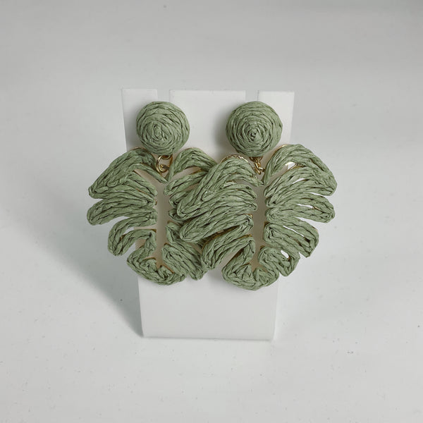 Sage Green Raffia Monstera Leaf Earrings: A Comprehensive Analysis of Botanical Jewelry Design and Market Trends