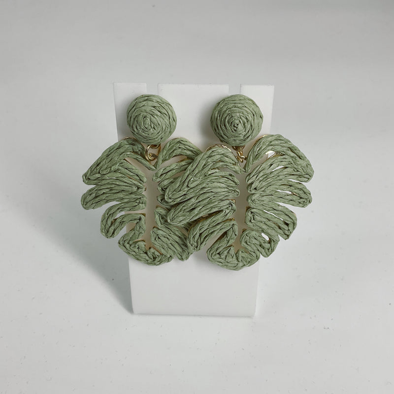 Sage Green Raffia Monstera Leaf Earrings: A Comprehensive Analysis of Botanical Jewelry Design and Market Trends