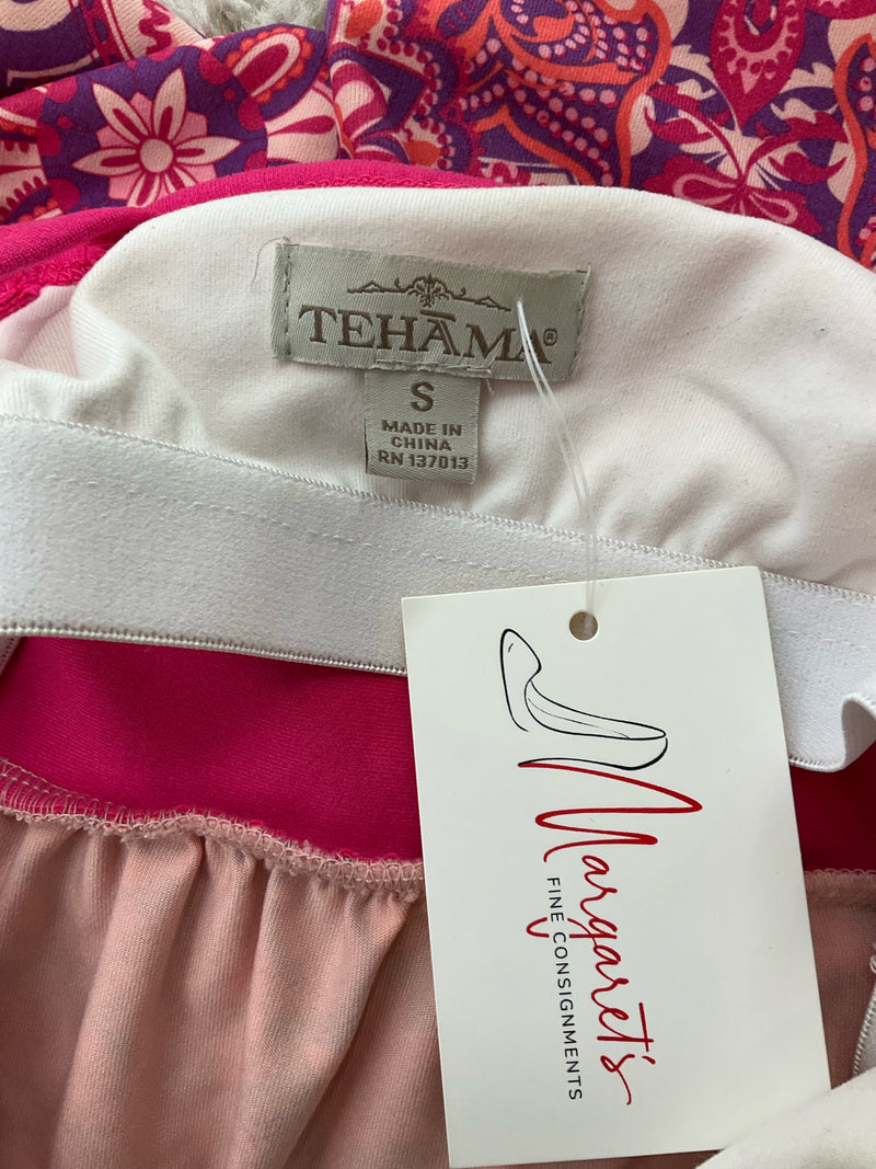 Tehama Pink/Orange Print Pre-Owned Ladies Dress - Size Small