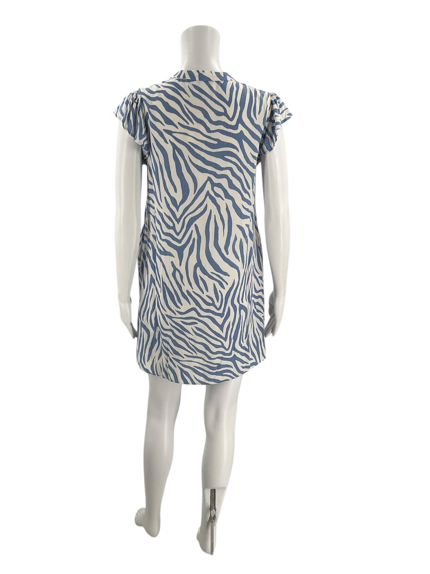 THML White/Blue Print Ladies Pre-Owned Dress - Size XS - Margaret’s Fine Consignment