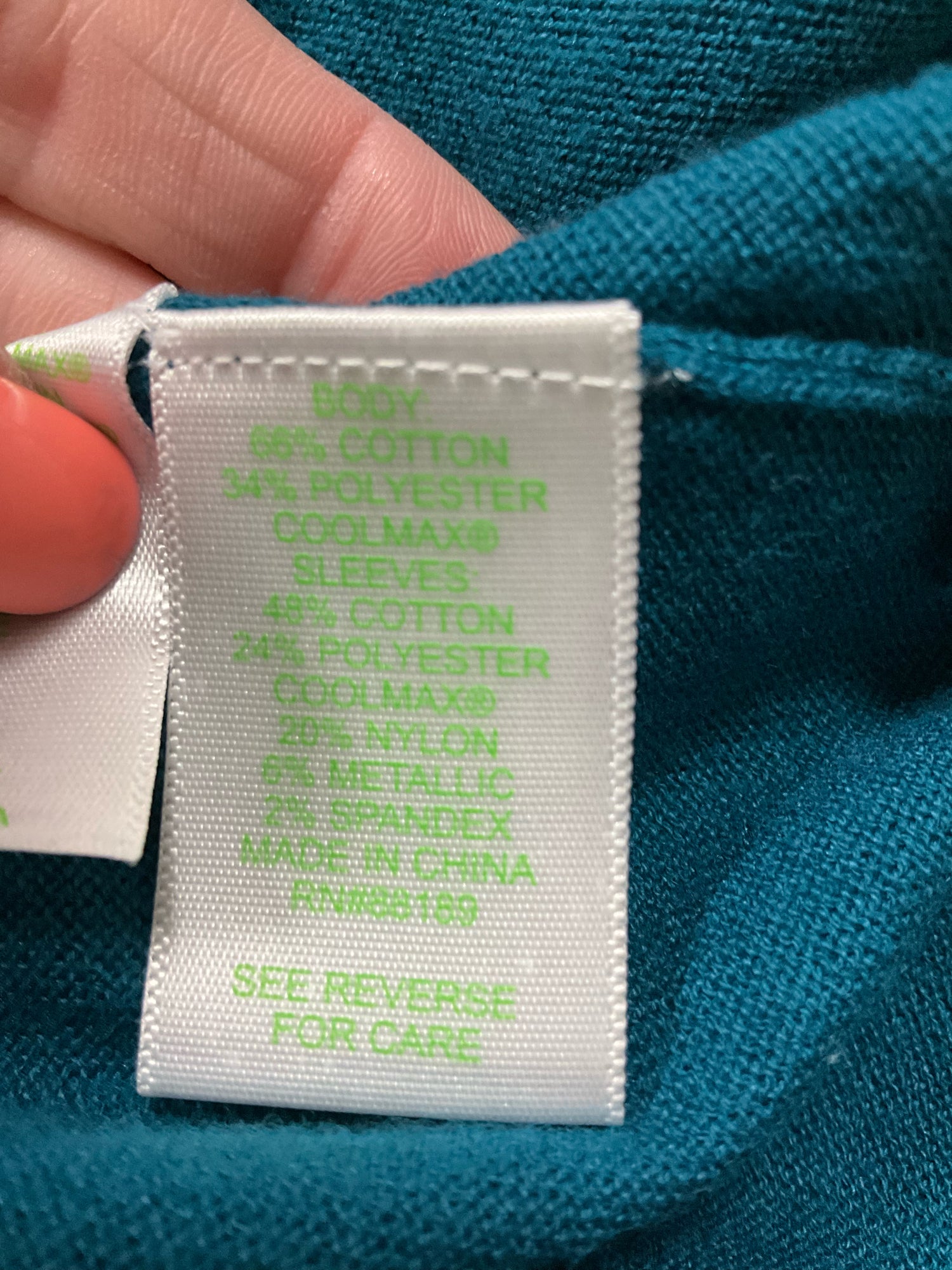 Lilly Pulitzer Amalie Sweater Medium Turquoise Teal Metallic 3/4 Dolman Sleeve
