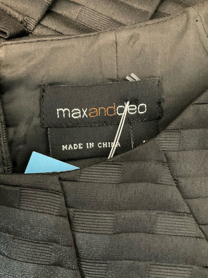 Max &amp; Cleo Jacquard Fit &amp; Flare Pleated Little Black Dress