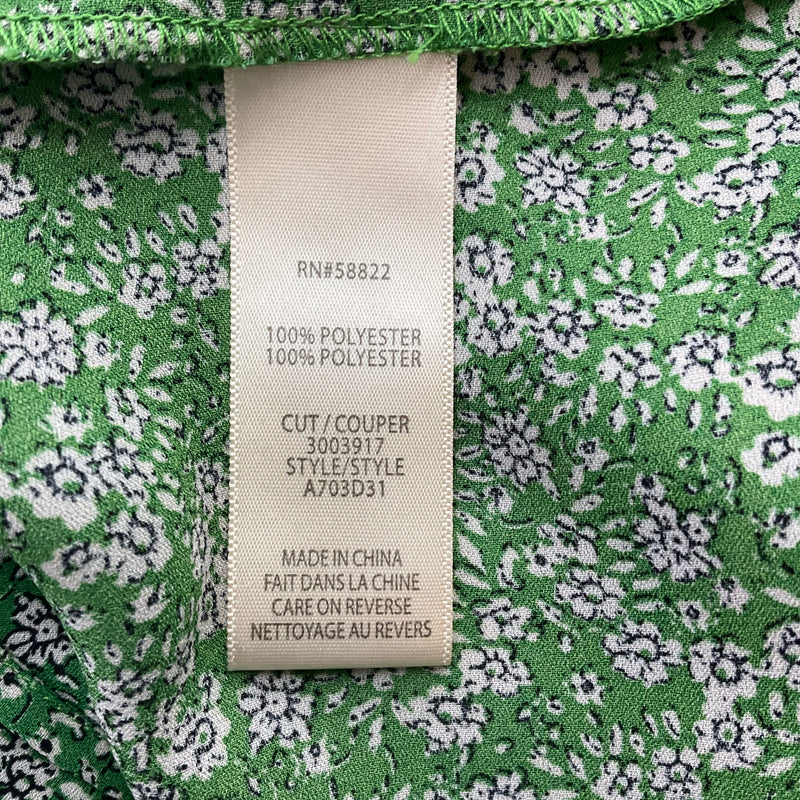 Max Studio Green Floral Pre-Owned Ladies Top - Size Small - Margaret’s Fine Consignment