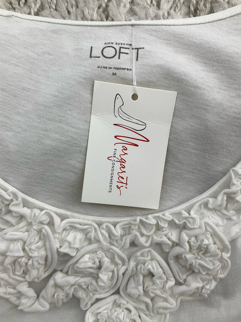 Loft White Pre-Owned Ladies Top - Size Medium