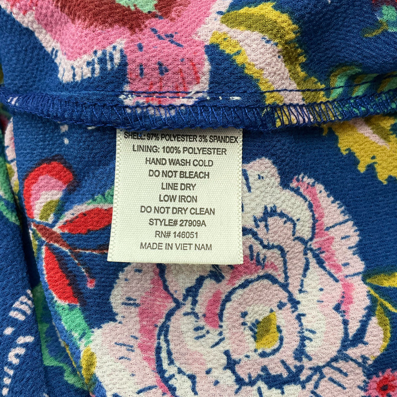 Monteau Navy/Multi Floral Pre-Owned Ladies Top - Size Large - Margaret’s Fine Consignment