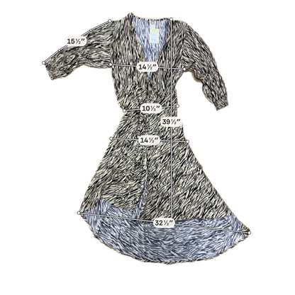 ELF Handmade Animal Print Wrap Dress Duster | Size L | 100% Rayon Bali Made - ONLINE ONLY
