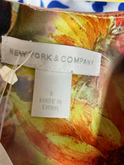 New York &amp; Company multi Sheath Floral Sheath Dress Size Small Pink &amp; Orange Botanical Print - Size S