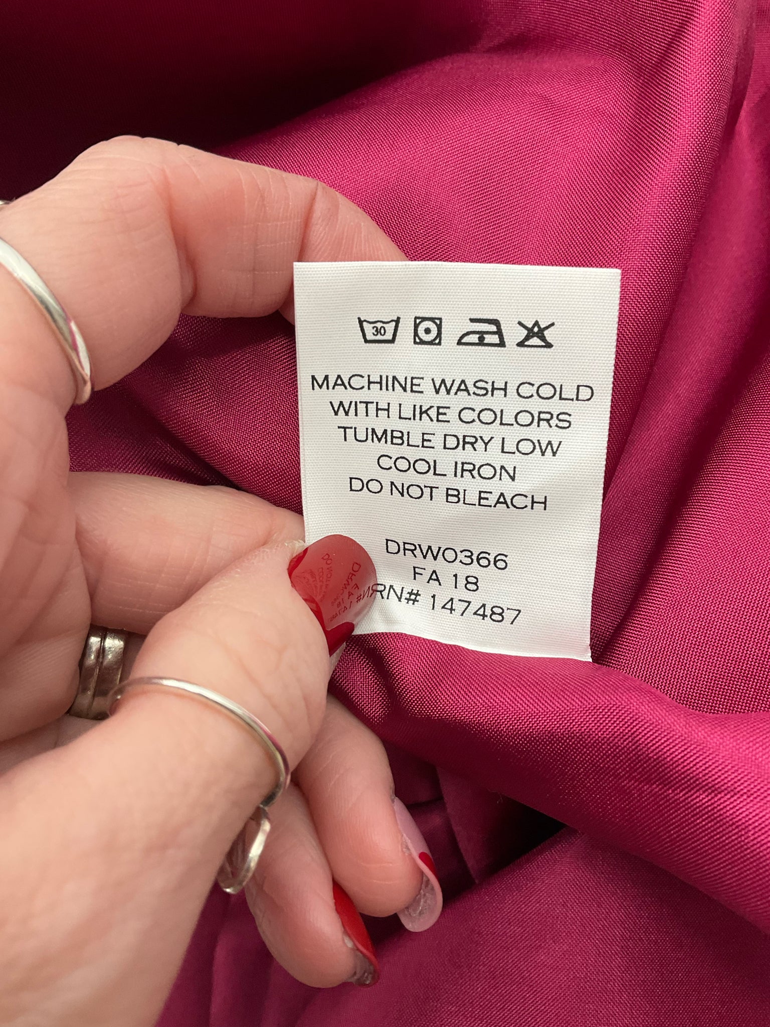 Draper James Burgundy Solid Pre-Owned Ladies Dress - Size 4