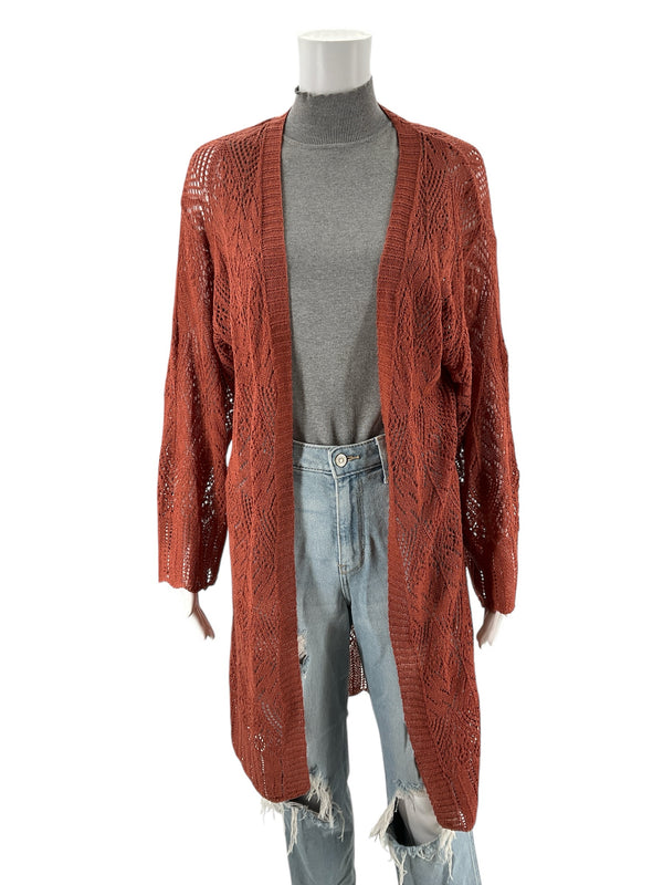 Love Tree Salmon Solid Pre-Owned Ladies Shrug - Size Medium