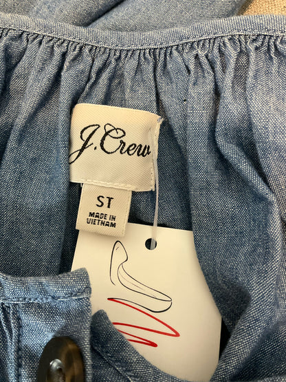J Crew Size Small Tall Blue Chambray Pre-Owned Ladies Dress