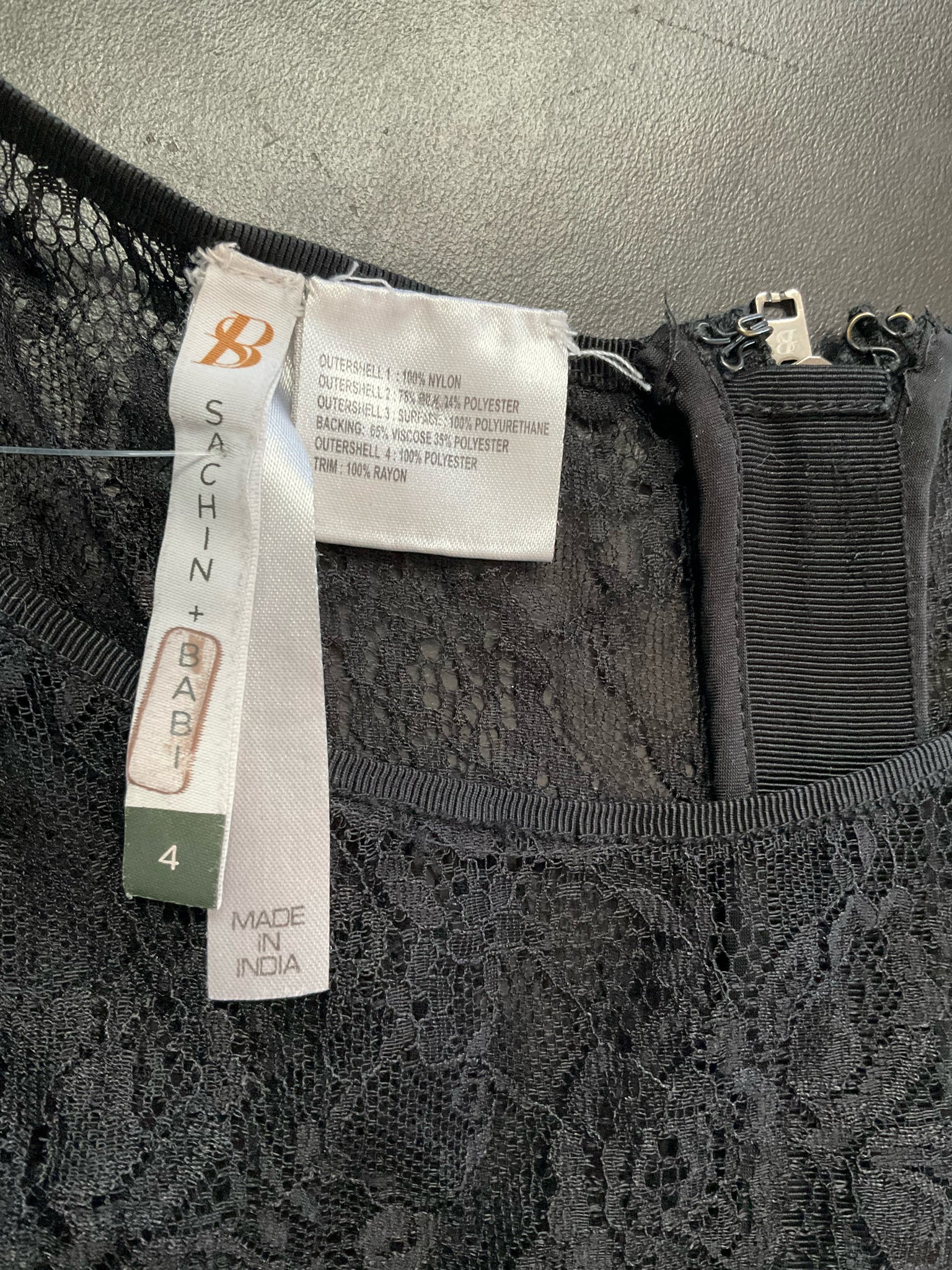 Sachin &amp; Babi Black Sparkle Pre-Owned Ladies Dress - Size 4