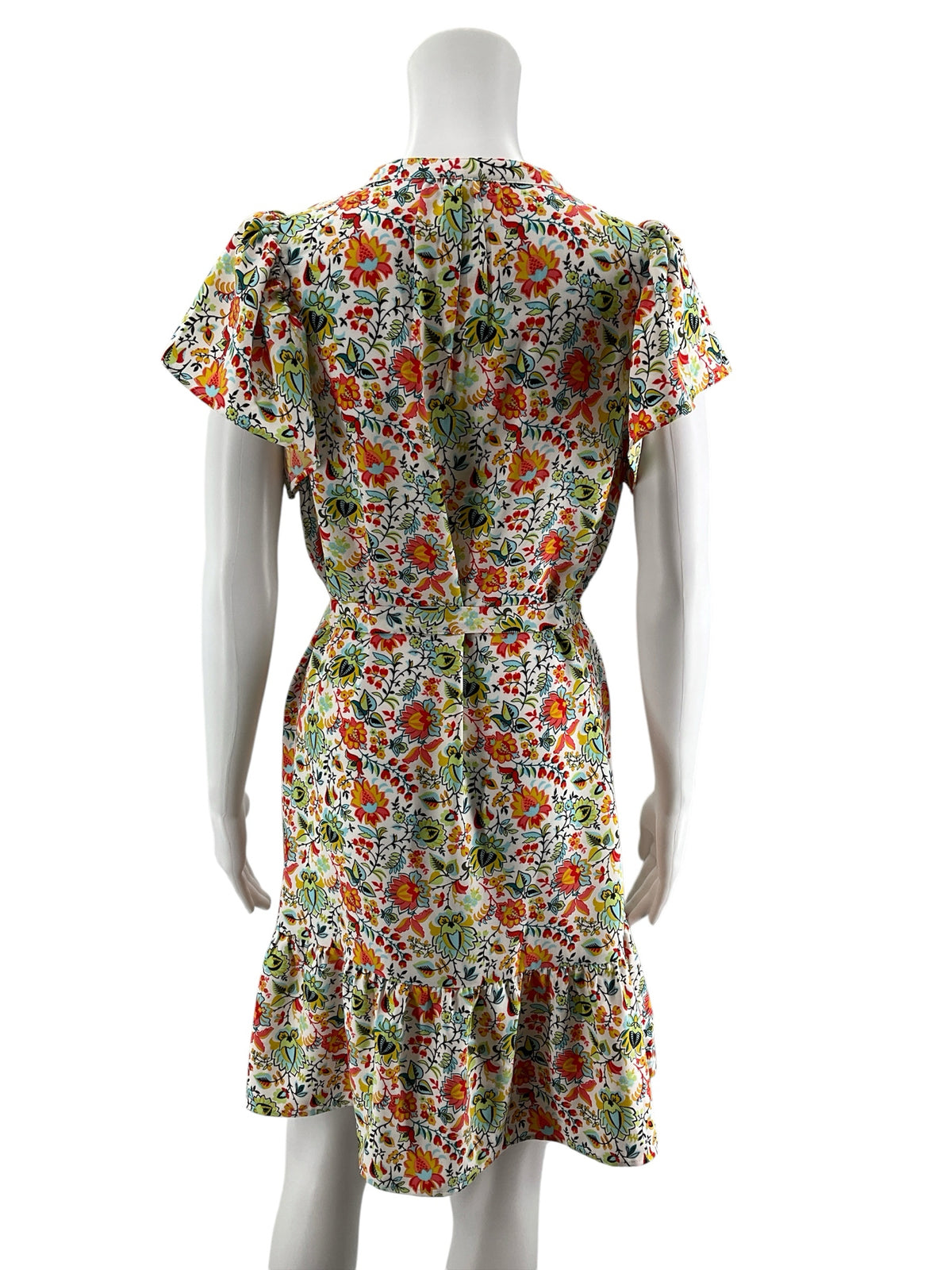 Ann Taylor Factory Floral Flutter Sleeve Tiered Dress Size Small - ONLINE ONLY