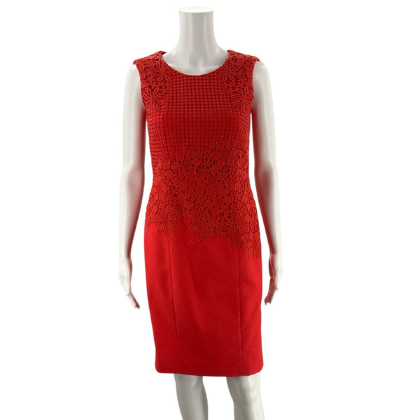 Antonio Melani Orange Embroidered Sleeveless Cotton Dress – Size 2, Excellent Pre-Owned - Margaret’s Fine Consignment
