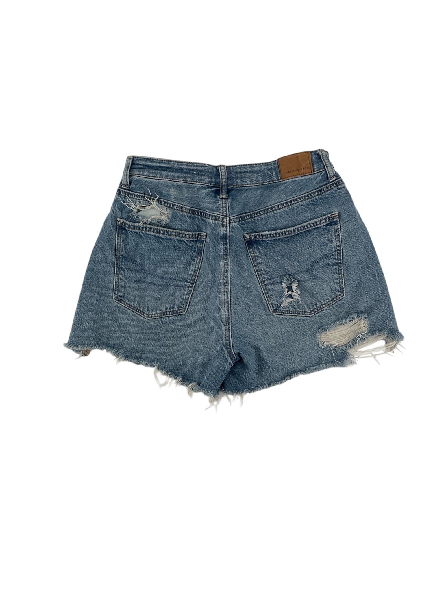 American Eagle Blue Shorts Low Rise Denim Cutoff Shortie Shorts Size 2 - Size 2